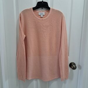 ❤️NWT Kersh Peach Long Sleeve Sweater Women's Small Knit Tunic Length Pink